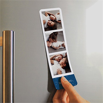 Faire-part naissance cadre chic et élégant magnet - Mise en situation