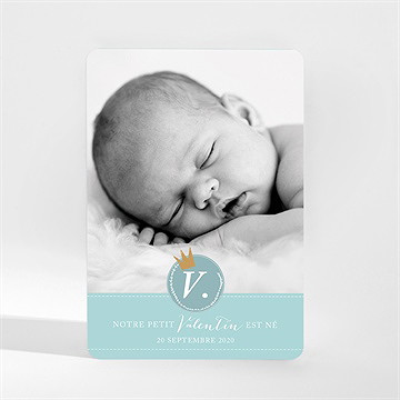 Faire-part naissance notre petit prince magnet