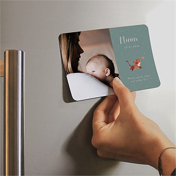 Faire-part naissance petit tigrou magnet - Mise en situation