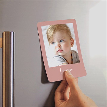 Faire-part naissance portrait mignon magnet - Mise en situation