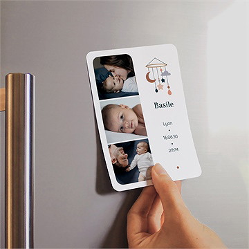 Faire-part naissance ma constellation magnet - Mise en situation