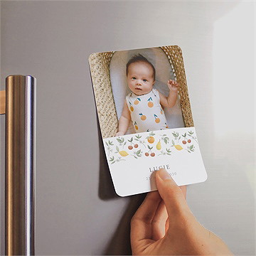 Faire-part naissance poésie d'eté magnet - Mise en situation