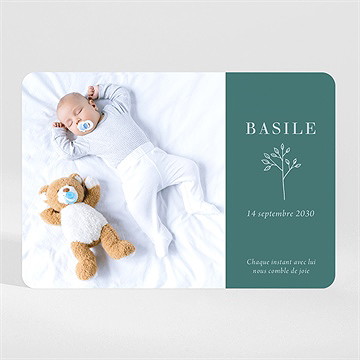 Faire-part naissance tendre pousse magnet