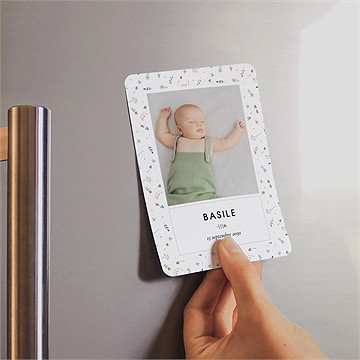Faire-part naissance petit chouchou magnet - Mise en situation