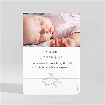 Faire-part naissance poésie enfantine - Dos du faire-part