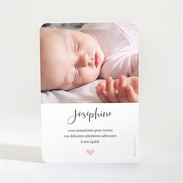 Remerciement naissance poésie enfantine - Dos de la carte