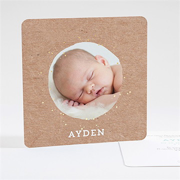 Faire-part naissance cocotte en folie ! dorure