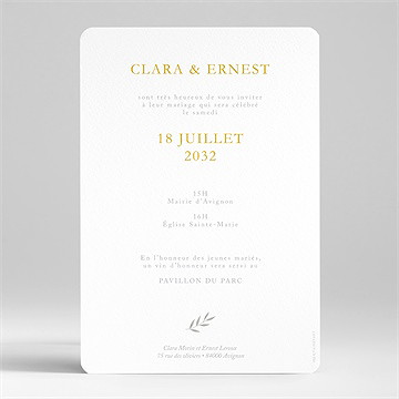 Faire-part mariage céleste portrait - Dos du faire-part