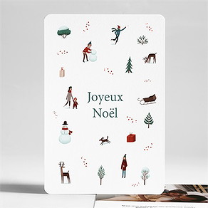 Carte de voeux sports d'hiver