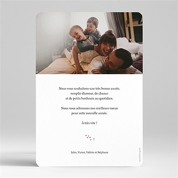 Carte de voeux sports d'hiver - Dos de la carte