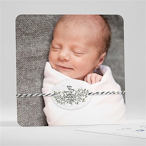 Faire-part naissance jolis petits détails ensemencé