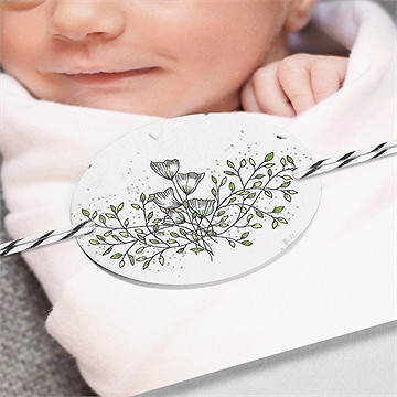 Faire-part naissance jolis petits détails ensemencé - Détail du faire-part