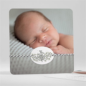 Faire-part naissance joli photomaton ensemencé