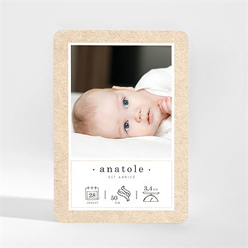 Faire-part naissance signes de douceur magnet