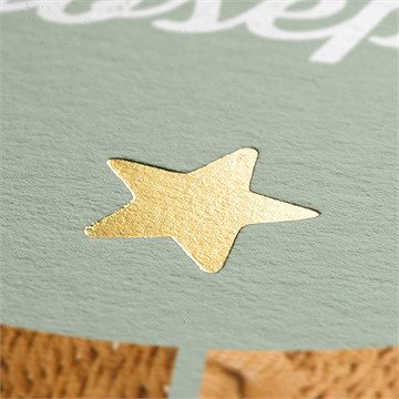 Faire-part naissance multi photos dorure - Marquage à Chaud OR