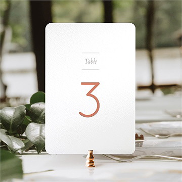 Numéro de table mariage son eclat - Mise en situation