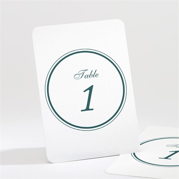 Numéro de table mariage monogramme