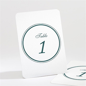 Numéro de table mariage monogramme