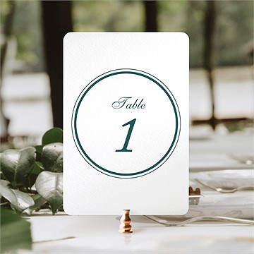 Numéro de table mariage monogramme - Mise en situation