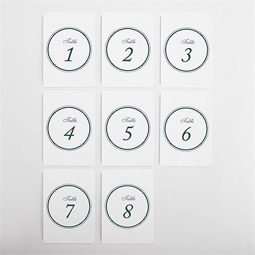 Numéro de table mariage monogramme - Vue d'ensemble