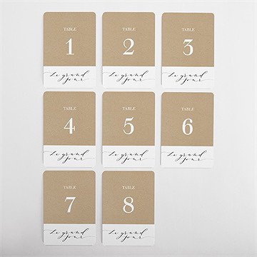 Numéro de table mariage un grand jour - Vue d'ensemble