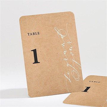 Numéro de table mariage photomaton