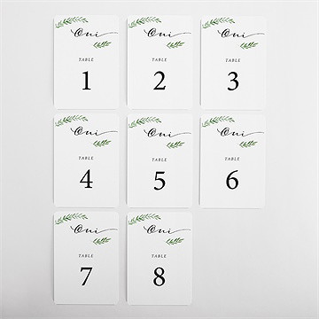 Numéro de table mariage branche d'amour - Vue d'ensemble