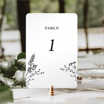 Numéro de table mariage delicatesse - Mise en situation