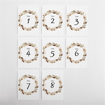 Numéro de table mariage notre bouquet d'automne - Vue d'ensemble