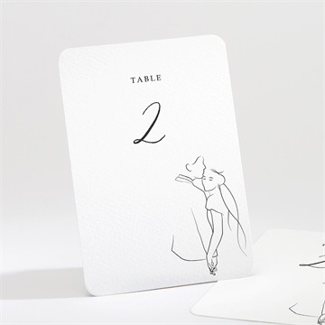 Numéro de table mariage belle esquisse