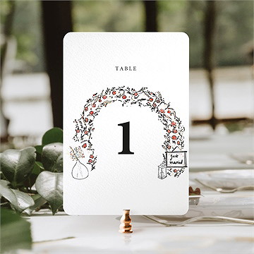 Numéro de table mariage belle intimité - Mise en situation