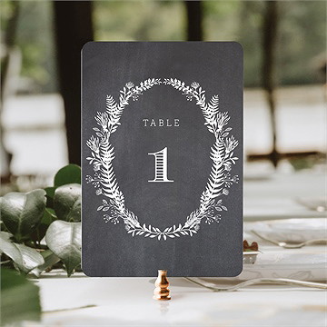 Numéro de table mariage retro original - Mise en situation