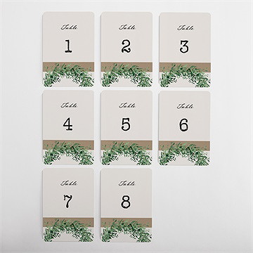 Numéro de table mariage ronde de bonheur - Vue d'ensemble