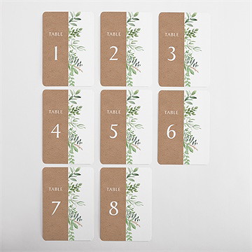 Numéro de table mariage love power - Vue d'ensemble