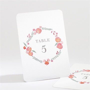 Numéro de table mariage couronnés