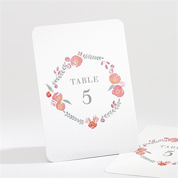 Numéro de table mariage couronnés
