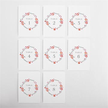 Numéro de table mariage couronnés - Vue d'ensemble