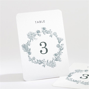 Numéro de table mariage guirlande de fleurs