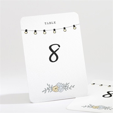 Numéro de table mariage guinguette