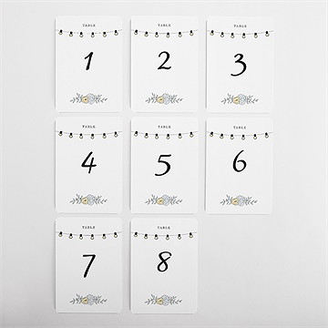 Numéro de table mariage guinguette - Vue d'ensemble