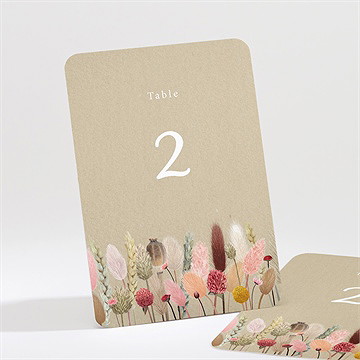 Numéro de table mariage notre bouquet champêtre
