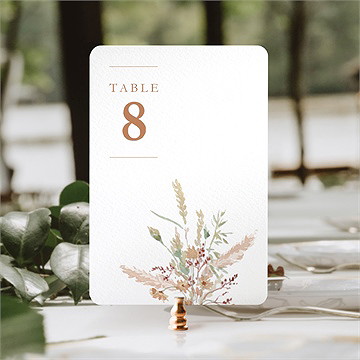 Numéro de table mariage douceur estivale - Mise en situation