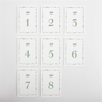 Numéro de table mariage fraicheur d'été - Vue d'ensemble