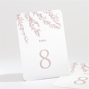 Numéro de table mariage sous le saule