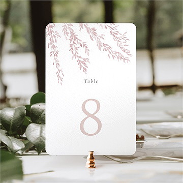 Numéro de table mariage sous le saule - Mise en situation