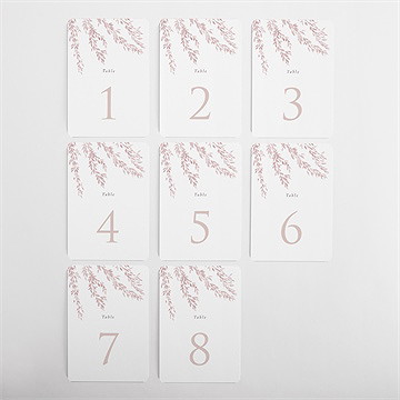 Numéro de table mariage sous le saule - Vue d'ensemble