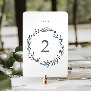 Numéro de table mariage délicatesse - Mise en situation