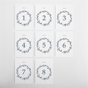 Numéro de table mariage délicatesse - Vue d'ensemble