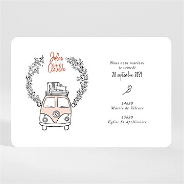 Faire-part mariage douceur champetre magnet