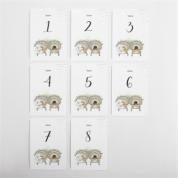 Numéro de table mariage fusion champêtre - Vue d'ensemble